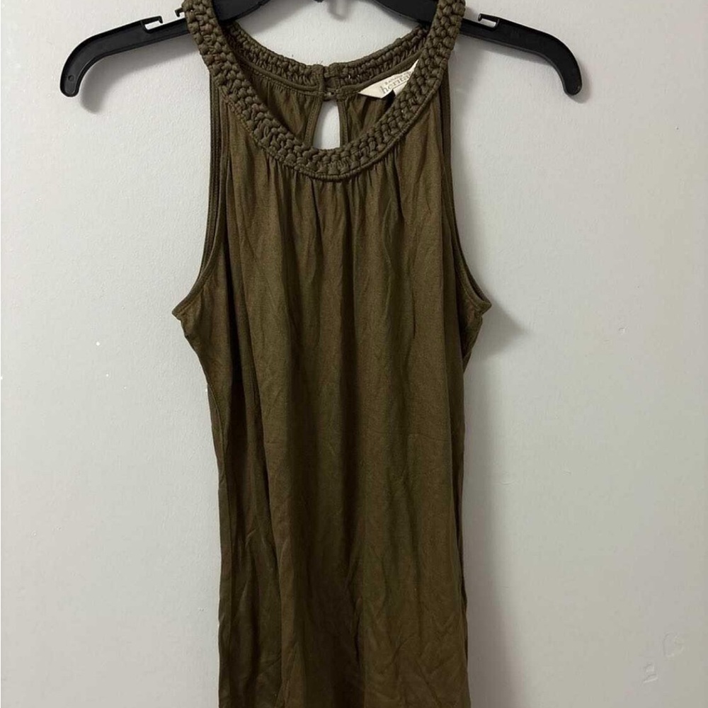 Olive Green Sleeveless Top